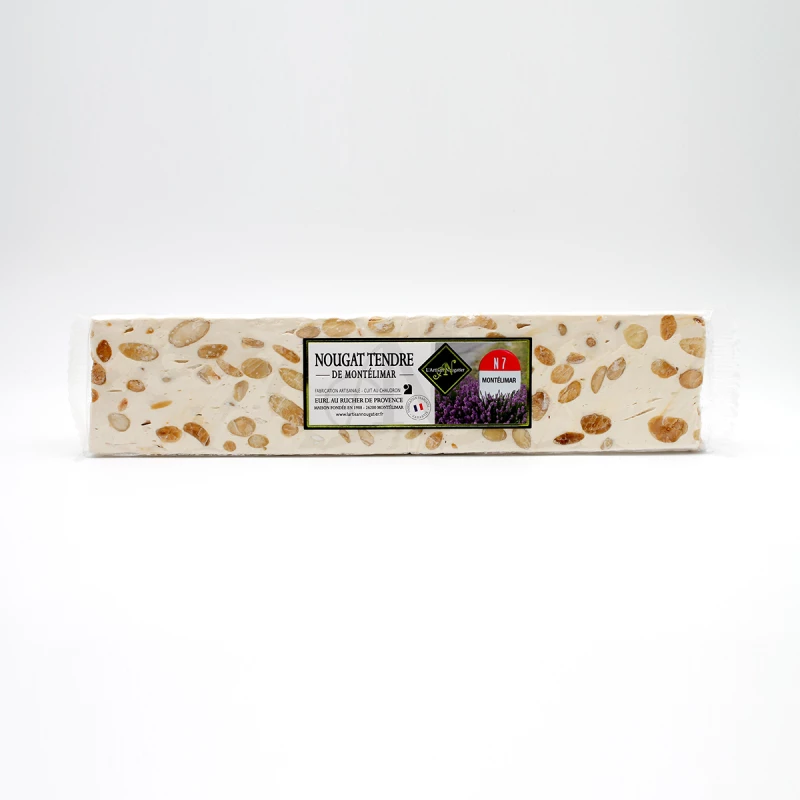 Barre de Nougat de Montélimar Tendre 200g Barre de Nougat de Montélimar Tendre 200g