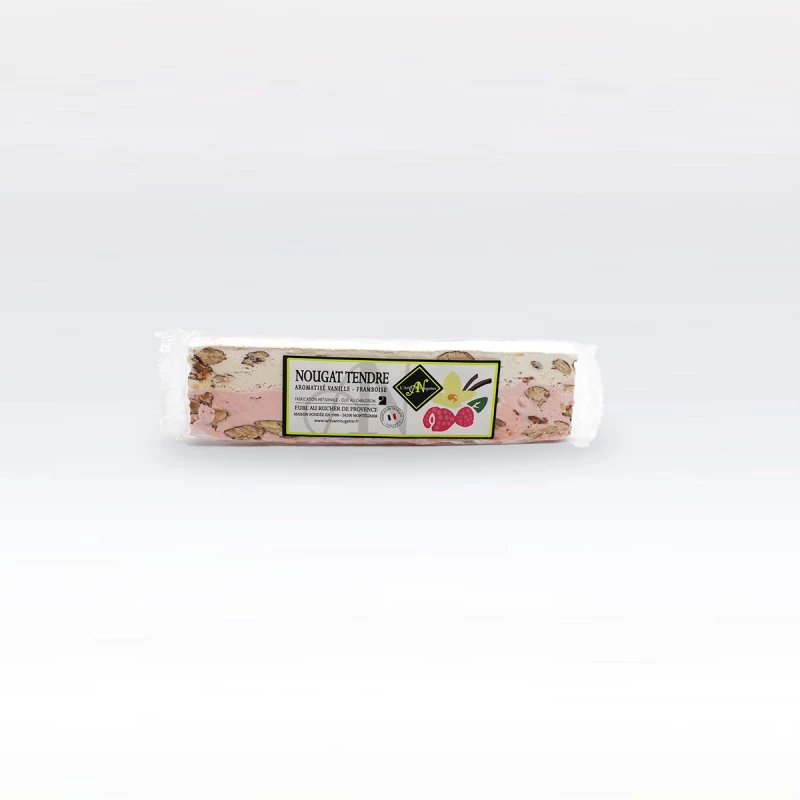 barre de nougat vanille framboise