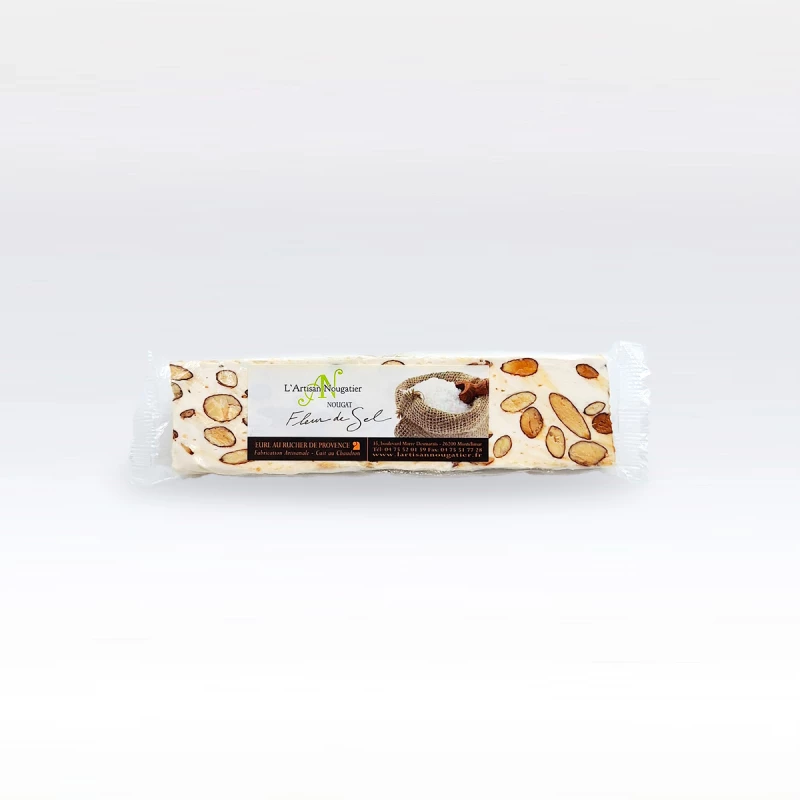 Barre nougat tendre à la fleur de sel 100g